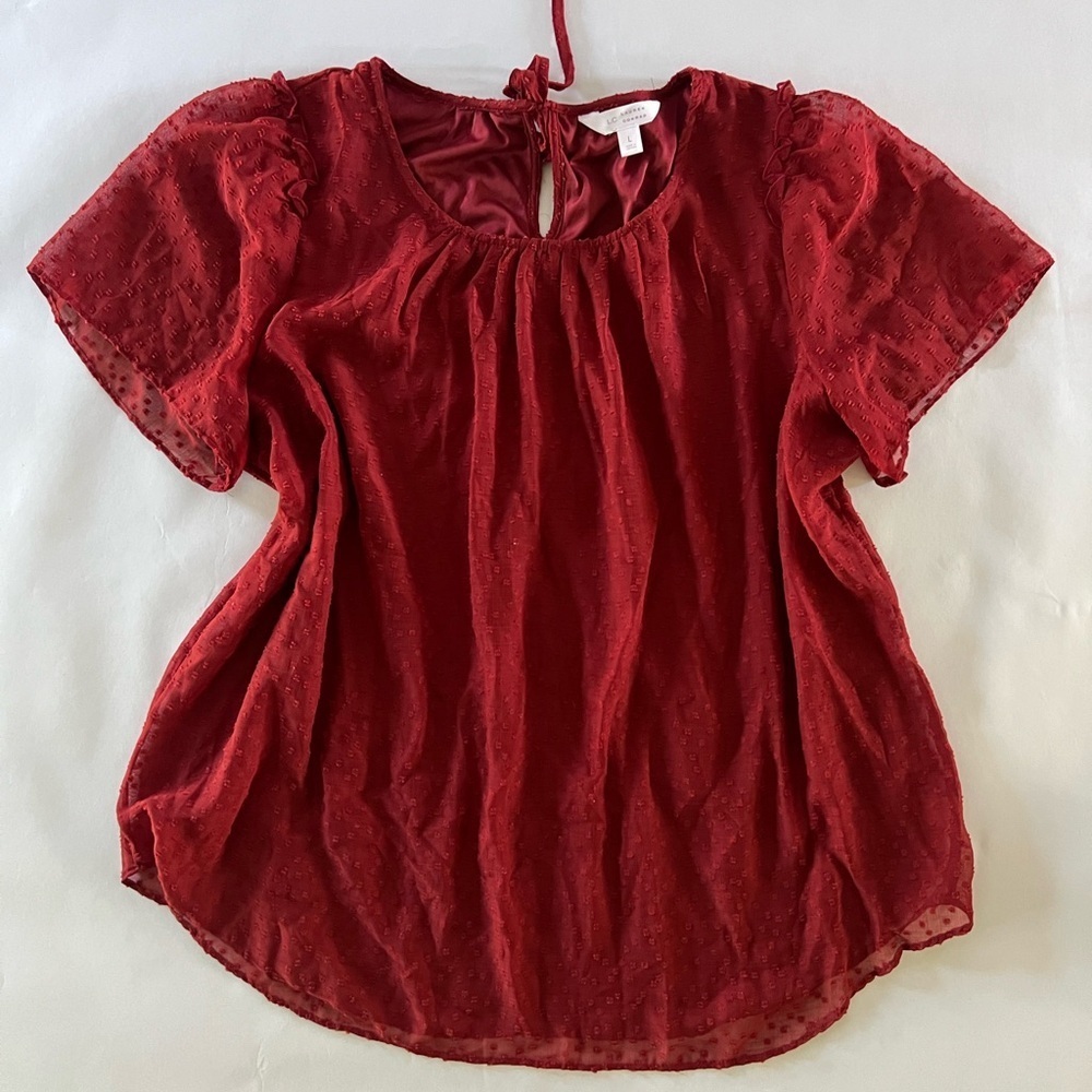 Elegant Red Women's Top by Lauren Conrad
